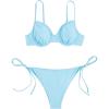 imageSOLY HUX Womens Bikini Sets Underwire Bathing Suits High Waisted Tie Side Two Piece SwimsuitsLight Blue