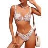 imageSOLY HUX Womens Floral Print Bathing Suit Underwire Bikini Sets Two Piece SwimsuitMulticoloured Floral