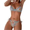 imageSOLY HUX Womens Floral Print Bikini Sets Underwire Tie Side Bathing Suits Two Piece SwimsuitBlue Floral