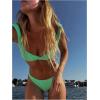imageSOLY HUX Bikini Sets for Women Twist Front Swimsuit Two Piece Bathing SuitsSolid Green