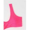 imageSOLY HUX Bikini Sets for Women Twist Front Swimsuit Two Piece Bathing SuitsSolid Watermelon Pink
