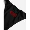 imageSOLY HUX Womens Bikini Sets Two Piece Swimsuit Halter String Triangle Tie Side Bathing SuitsBlack Cherry