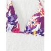 imageSOLY HUX Womens Floral Print Bikini Top Halter Triangle Tie Back Swimsuit Bathing Suit TopsPurple Floral
