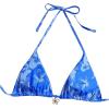 imageSOLY HUX Womens Floral Print Bikini Tops Halter Triangle Tie Back Bathing Suit Summer Swimsuit TopsBlue Floral
