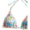 imageSOLY HUX Womens Floral Print Bikini Tops Halter Triangle Tie Back Bathing Suit Summer Swimsuit TopsMulticoloured Printed