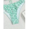 imageSOLY HUX Womens Floral Print Tie Front Bikini Bathing Suit 2 Piece SwimsuitsGreen Ditsy Floral