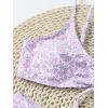 imageSOLY HUX Womens Floral Print Tie Front Bikini Bathing Suit 2 Piece SwimsuitsPurple Ditsy Floral