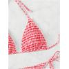 imageSOLY HUX Womens Plaid Gingham Bikini Sets Halter String Triangle Tie Side Bathing Suit Two Piece SwimsuitRed and White Plaid