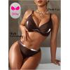 imageSOLY HUX Womens Summer Bikini Set Push Up Underwire Swimsuit Strappy Bathing Suits Beach WearCoffee Brown