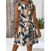 imageSOLY HUX Womens Summer Sleeveless V Neck Short Dresses Printed A Line Beach Dress Flowy SundressBlue Khaki Multi