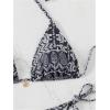 imageSOLY HUX Womens Two Piece Swimsuits High Waisted Bikini Sets Sexy Leopard Print Tie Halter Triangle Bathing SuitsBlack and White