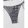 imageSOLY HUX Womens Two Piece Swimsuits High Waisted Bikini Sets Sexy Leopard Print Tie Halter Triangle Bathing SuitsBlack and White