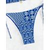 imageSOLY HUX Womens Two Piece Swimsuits High Waisted Bikini Sets Sexy Leopard Print Tie Halter Triangle Bathing SuitsBlue and White