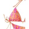imageSOLY HUX Womens Two Piece Swimsuits High Waisted Bikini Sets Sexy Leopard Print Tie Halter Triangle Bathing SuitsOrange and Pink
