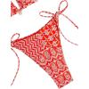 imageSOLY HUX Womens Two Piece Swimsuits High Waisted Bikini Sets Sexy Leopard Print Tie Halter Triangle Bathing SuitsRed White Floral