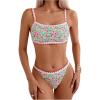 imageSOLY HUX Womens Floral Print Swimsuit Spaghetti Strap Bikini Sets Two Piece Bathing SuitsMulticoloured Floral