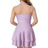 imageSOLY HUX Cute Halter Mini Dresses for Women Summer Sexy Club Party Backless Short SundressLilac Purple