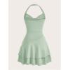 imageSOLY HUX Cute Halter Mini Dresses for Women Summer Sexy Club Party Backless Short SundressMint Green