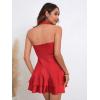 imageSOLY HUX Cute Halter Mini Dresses for Women Summer Sexy Club Party Backless Short SundressRose Red