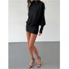 imageSOLY HUX Womens Backless Mini Dress Turtleneck Long Sleeve Open Back Bodycon Party DressesPure Black