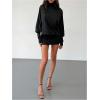 imageSOLY HUX Womens Backless Mini Dress Turtleneck Long Sleeve Open Back Bodycon Party DressesPure Black