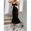 imageSOLY HUX Womens Open Back Going Out Dresses Cut Out Cami Spaghetti Strap Backless Midi Bodycon DressSolid Black