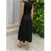 imageSOLY HUX Womens Square Neck Formal Dress Sleeveless Flowy A Line Ruched Waist Elegant Long DressesPlain Black