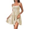 imageSOLY HUX Womens Sundress Smock Cami Mini Dress Sleeveless Swing A Line Short Dresses Casual Cute Summer DressesPlain Beige