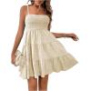 imageSOLY HUX Womens Sundress Smock Cami Mini Dress Sleeveless Swing A Line Short Dresses Casual Cute Summer DressesPlain Beige