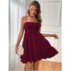 imageSOLY HUX Womens Sundress Smock Cami Mini Dress Sleeveless Swing A Line Short Dresses Casual Cute Summer DressesPlain Burgundy