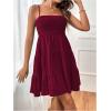 imageSOLY HUX Womens Sundress Smock Cami Mini Dress Sleeveless Swing A Line Short Dresses Casual Cute Summer DressesPlain Burgundy