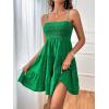 imageSOLY HUX Womens Sundress Smock Cami Mini Dress Sleeveless Swing A Line Short Dresses Casual Cute Summer DressesPlain Green