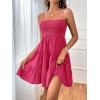 imageSOLY HUX Womens Sundress Smock Cami Mini Dress Sleeveless Swing A Line Short Dresses Casual Cute Summer DressesPlain Hot Pink