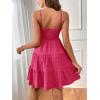 imageSOLY HUX Womens Sundress Smock Cami Mini Dress Sleeveless Swing A Line Short Dresses Casual Cute Summer DressesPlain Hot Pink