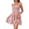 imageSOLY HUX Womens Sundress Smock Cami Mini Dress Sleeveless Swing A Line Short Dresses Casual Cute Summer DressesPlain Light Pink