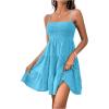 imageSOLY HUX Womens Sundress Smock Cami Mini Dress Sleeveless Swing A Line Short Dresses Casual Cute Summer DressesPlain Mint Blue