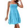 imageSOLY HUX Womens Sundress Smock Cami Mini Dress Sleeveless Swing A Line Short Dresses Casual Cute Summer DressesPlain Mint Blue