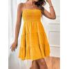 imageSOLY HUX Womens Sundress Smock Cami Mini Dress Sleeveless Swing A Line Short Dresses Casual Cute Summer DressesPlain Mustard Yellow