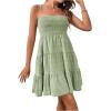 imageSOLY HUX Womens Sundress Smock Cami Mini Dress Sleeveless Swing A Line Short Dresses Casual Cute Summer DressesPlain Olive Green