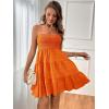 imageSOLY HUX Womens Sundress Smock Cami Mini Dress Sleeveless Swing A Line Short Dresses Casual Cute Summer DressesPlain Orange
