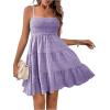 imageSOLY HUX Womens Sundress Smock Cami Mini Dress Sleeveless Swing A Line Short Dresses Casual Cute Summer DressesPlain Purple