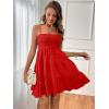 imageSOLY HUX Womens Sundress Smock Cami Mini Dress Sleeveless Swing A Line Short Dresses Casual Cute Summer DressesPlain Red