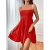 imageSOLY HUX Womens Sundress Smock Cami Mini Dress Sleeveless Swing A Line Short Dresses Casual Cute Summer DressesPlain Red