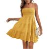 imageSOLY HUX Womens Sundress Smock Cami Mini Dress Sleeveless Swing A Line Short Dresses Casual Cute Summer DressesPlain Yellow