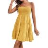 imageSOLY HUX Womens Sundress Smock Cami Mini Dress Sleeveless Swing A Line Short Dresses Casual Cute Summer DressesPlain Yellow
