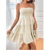 imageSOLY HUX Womens Sundress Smock Cami Mini Dress Sleeveless Swing A Line Short Dresses Casual Cute Summer DressesSolid Beige