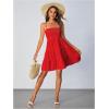 imageSOLY HUX Womens Sundress Smock Cami Mini Dress Sleeveless Swing A Line Short Dresses Casual Cute Summer DressesSolid Red