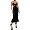 imageSOLY HUX Womens Open Back Going Out Dresses Cut Out Cami Spaghetti Strap Backless Midi Bodycon DressSolid Black