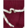 imageSOLY HUX Womens Plus Size Long Sleeve Knitted Sweater Dress Half Button Down Collar Bodycon Mini DressesPure Burgundy