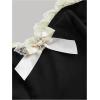 imageSOLY HUX Womens Plus Size Tube Dress Lace Trim Bow Strapless Sleeveless Pleated A Line Short DressesPure Black